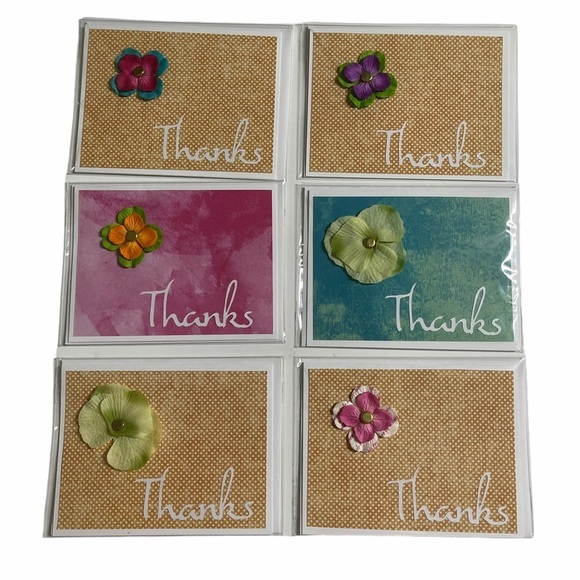 Hibiscus Flower Thank You Card Bundle Set of 6 - Picture 2 of 11